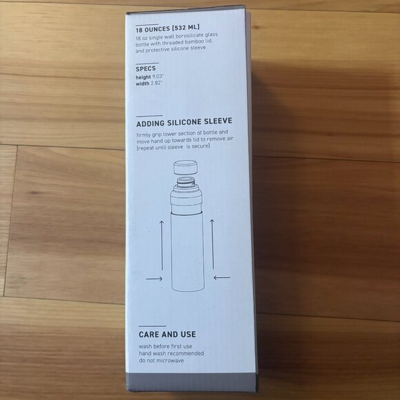 h2go Bali Nuun Silicon Sleeve Glass Bottle - Picture 7 of 8